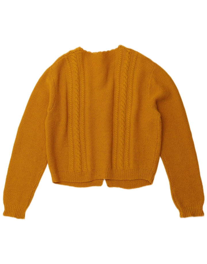 Sweter damski VINTAGE Crop Cardigan UK 10 Small Yellow