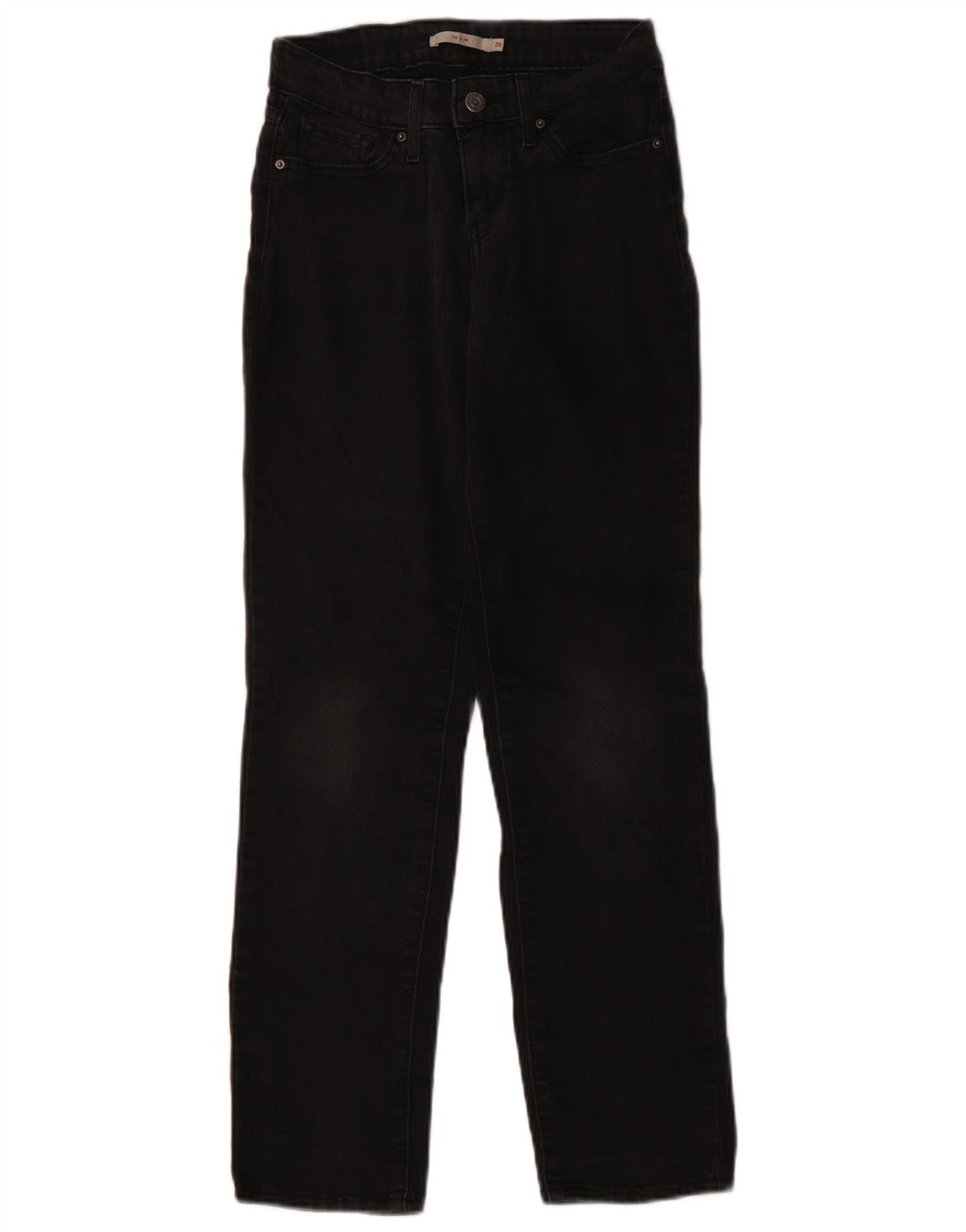Damskie jeansy Levi's 712 Slim W26 L29 Czarna bawełna