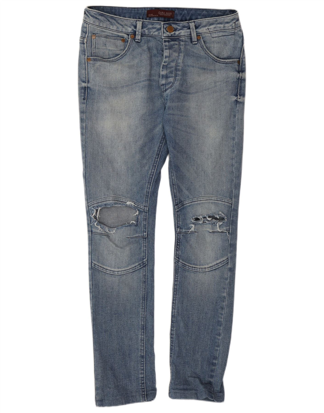 Męskie jeansy obcisłe Zara EU 40 Medium W31 L28 Niebieskie