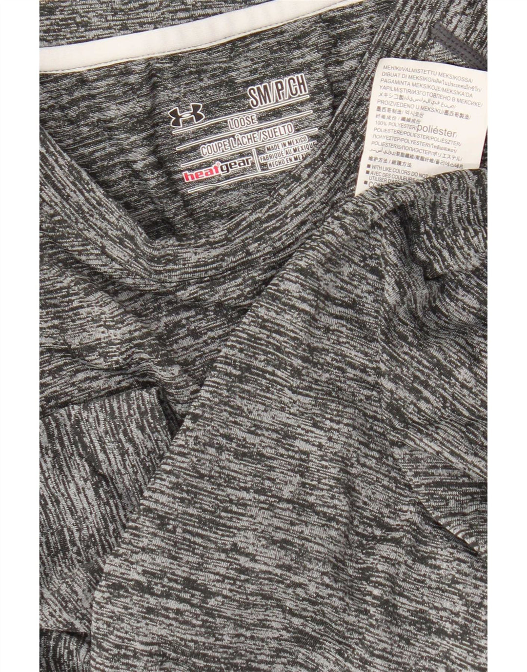 Męski t-shirt Under Armour Heat Gear, mały, szary, nakrapiany poliester