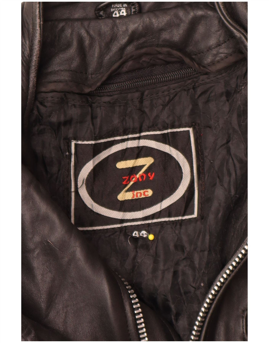 Vintage męska skórzana kurtka UK 44 2XL czarna skóra