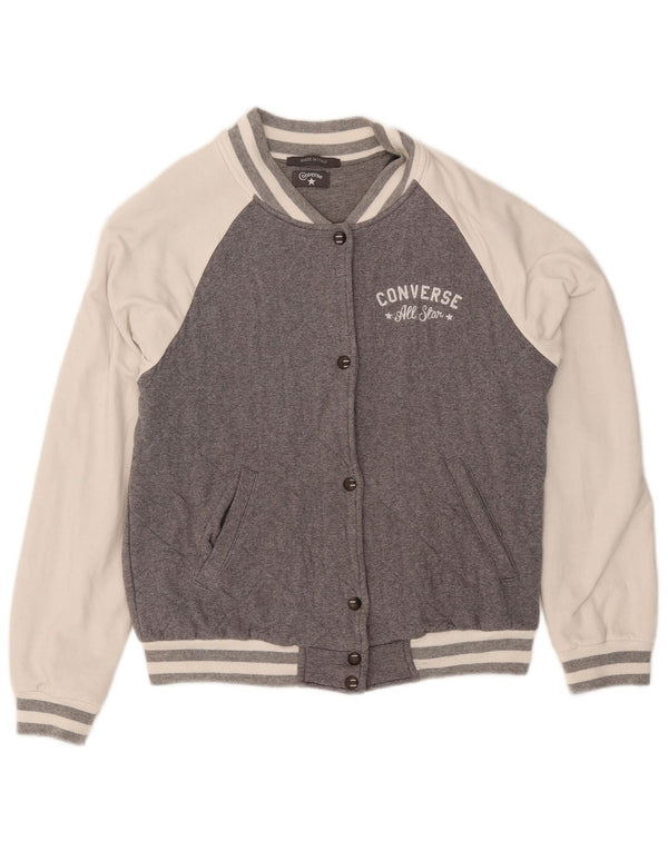Damska kurtka dresowa Converse Varsity UK 14 w kolorze średnioszarym