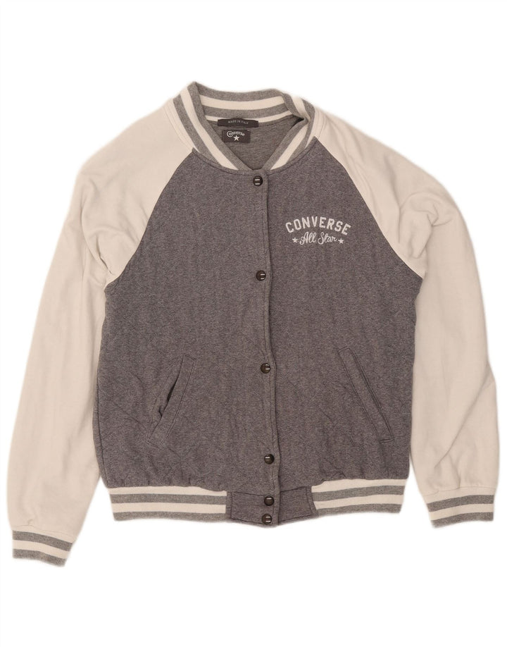 Damska kurtka dresowa Converse Varsity UK 14 w kolorze średnioszarym