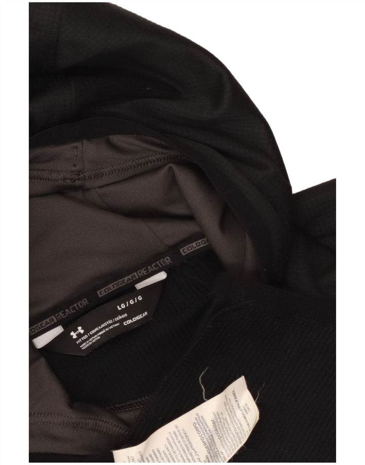 Męski sweter z kapturem Under Armour Cold Gear, duży, czarny, poliestrowy