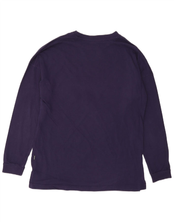 CONVERSE Damski top z długim rękawem UK 14, średni fiolet, bawełna