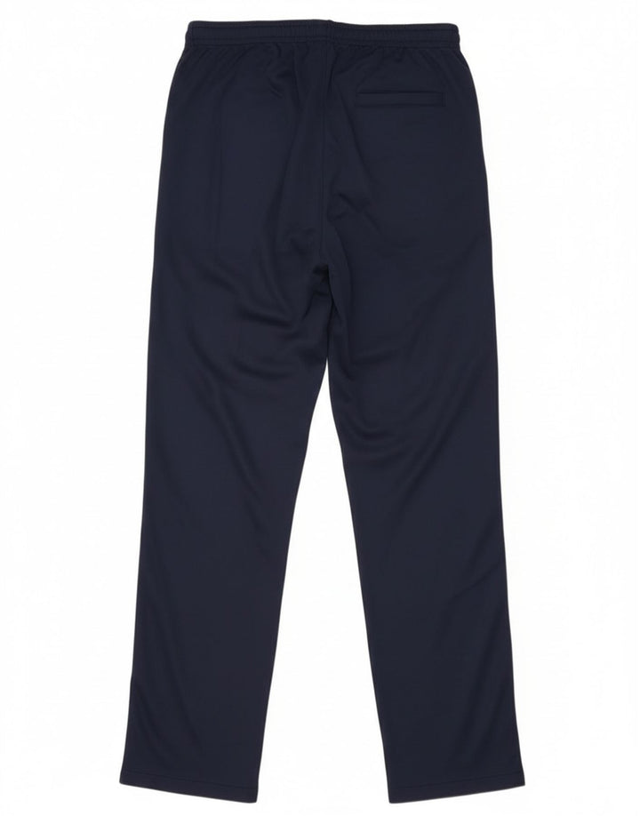 Męskie spodnie dresowe Asics, duże, granatowe, z poliestru w blokach kolorów