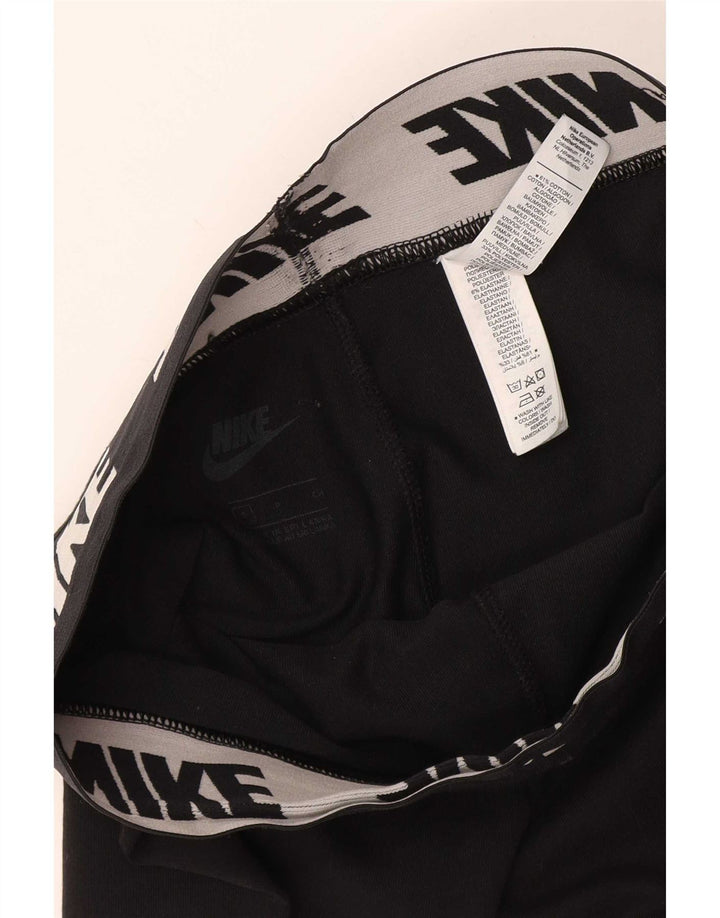 Damskie legginsy Nike Graphic UK 10, małe, czarne, poliestrowe