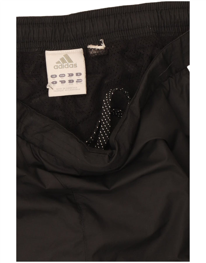 Wodoodporne spodnie męskie Adidas XL, czarne, geometryczne