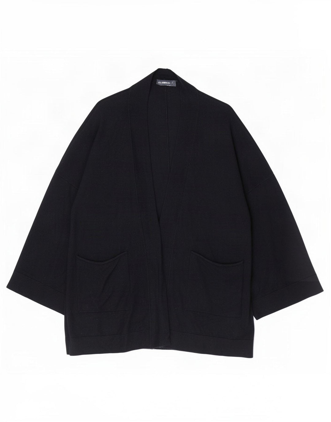 Sweter damski Zara Oversize Longline Open Cardigan UK 10 Small Granatowy