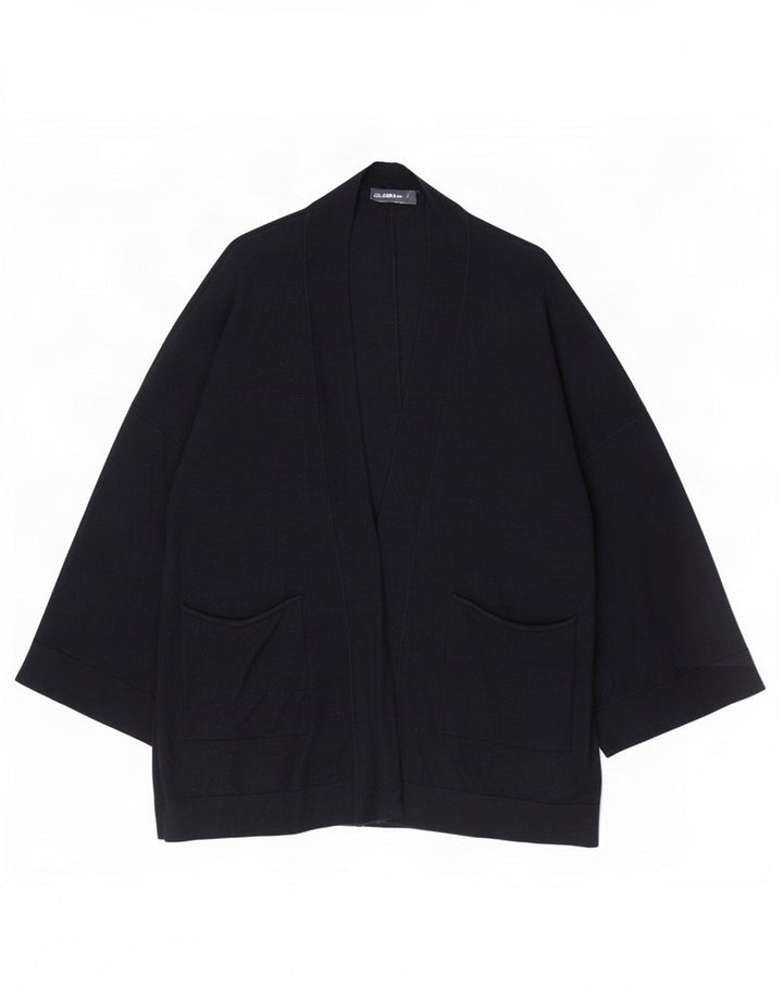 Sweter damski Zara Oversize Longline Open Cardigan UK 10 Small Granatowy