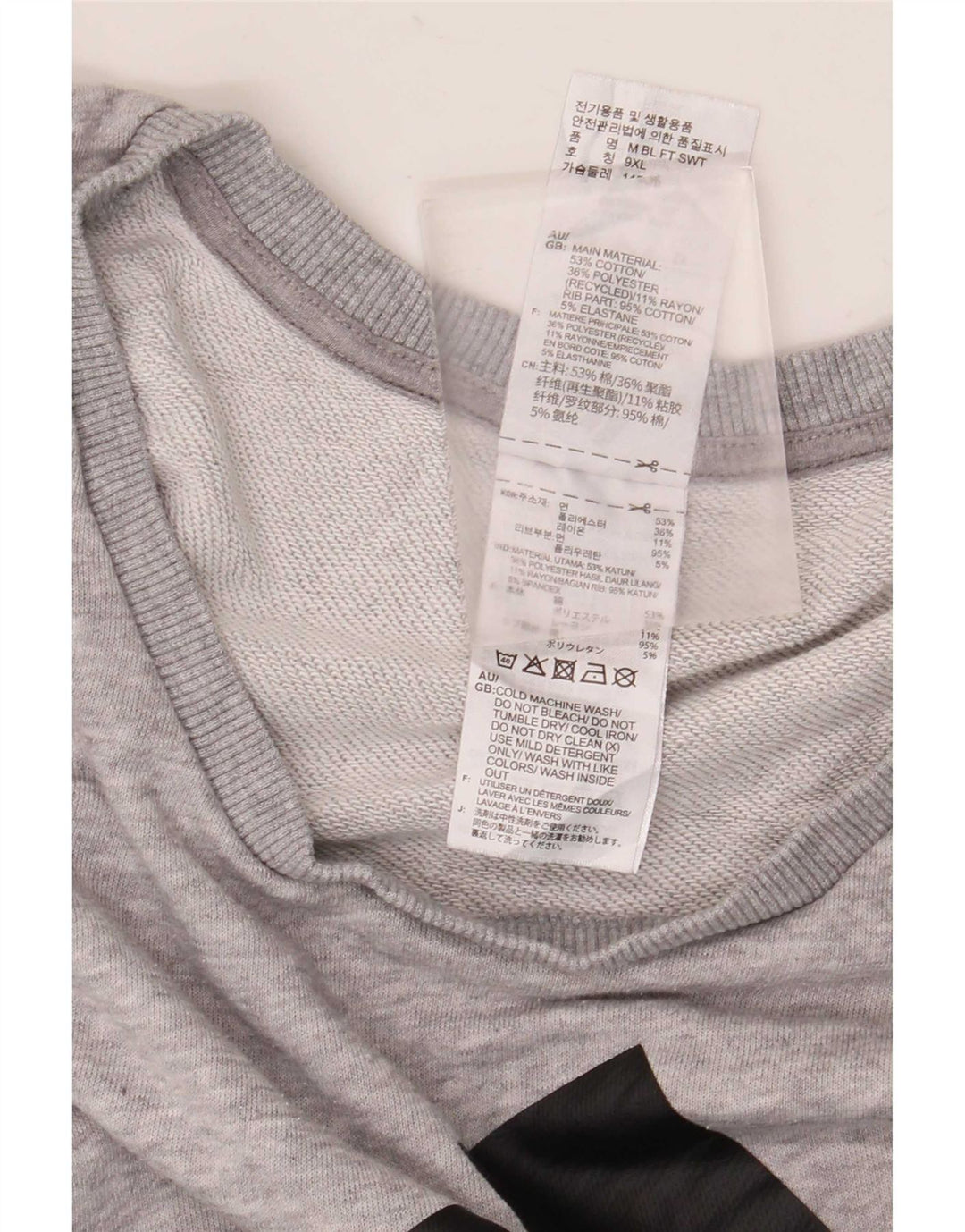 Męska bluza Adidas Graphic Jumper 3XL Szara, nakrapiana bawełna