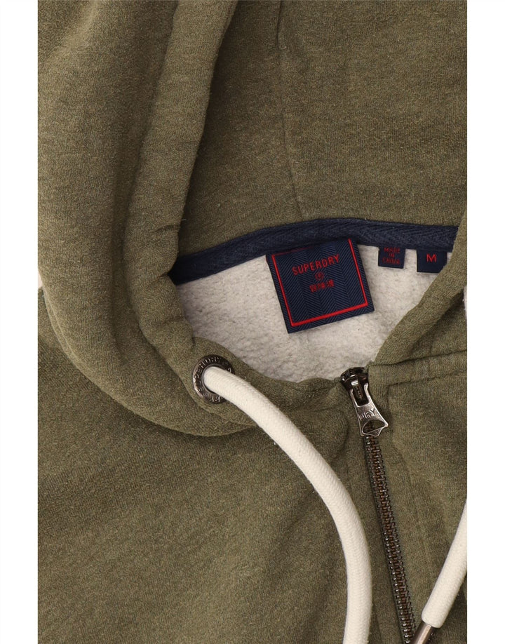 Damski sweter z kapturem Superdry Graphic, UK 14, średni zielony