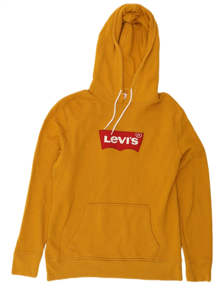 Męski sweter z kapturem Levi's z grafiką, duży, żółty