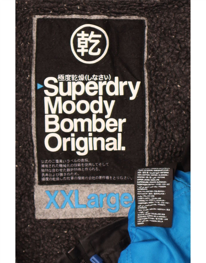 Męska kurtka bomber Superdry The Windbomber UK 44 2XL Czarna, bawełniana