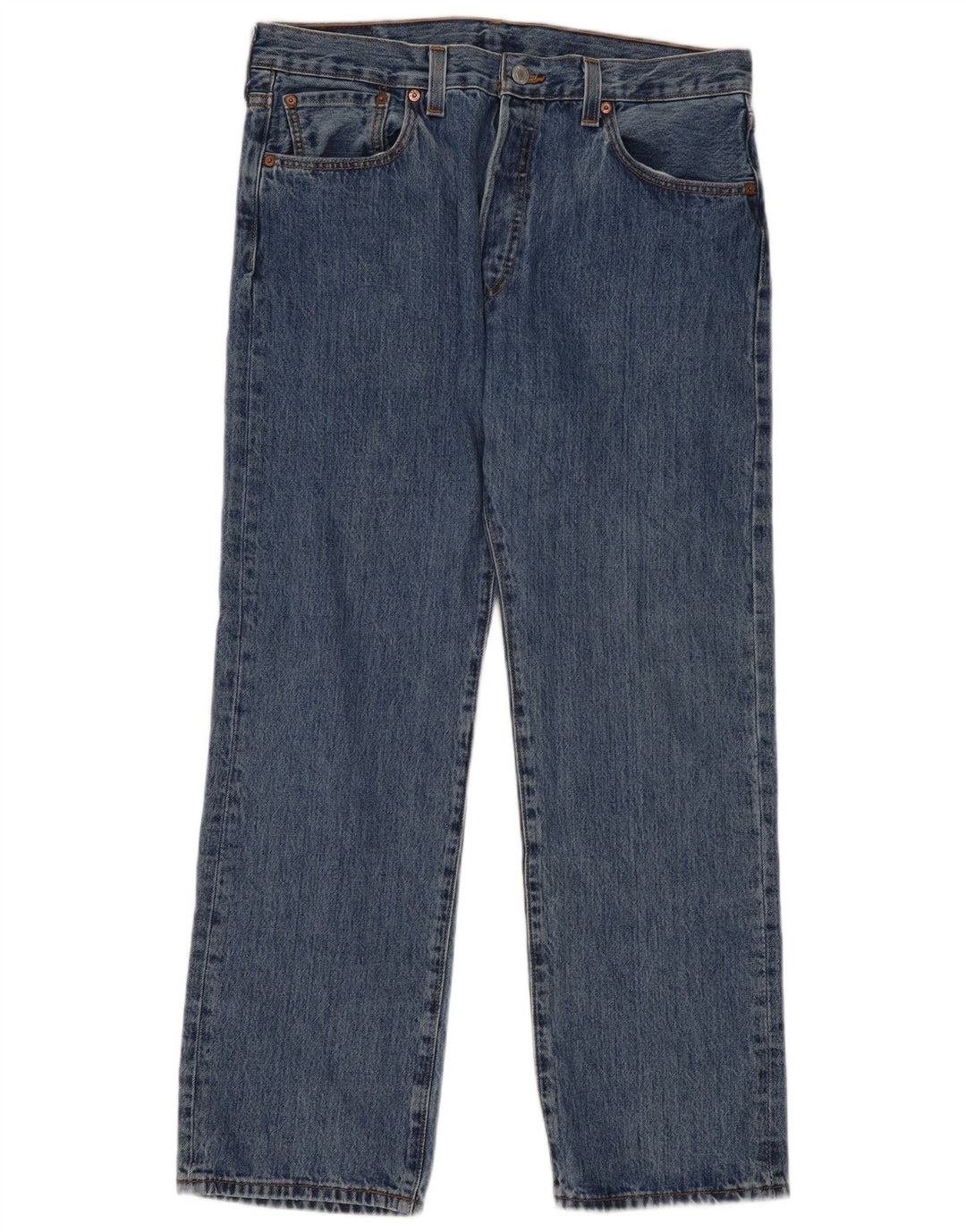 Męskie jeansy Levi's 501 Straight W35 L30 Niebieskie bawełniane
