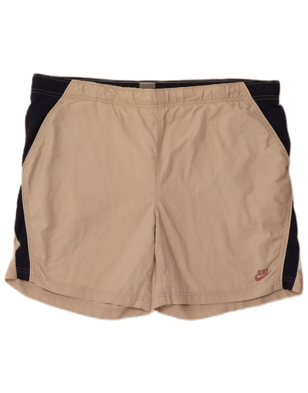 Męskie spodenki sportowe Nike Graphic UK 34/36, duży beżowy poliester z blokami kolorów