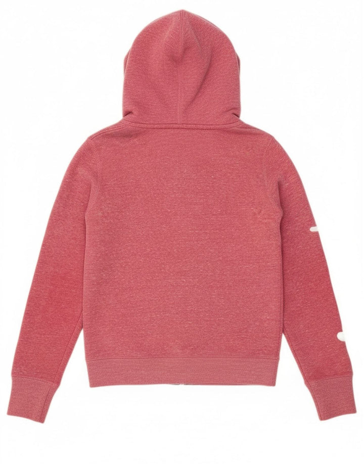 Damski sweter z kapturem i zamkiem błyskawicznym Superdry, UK 10, mały, różowy, poliester