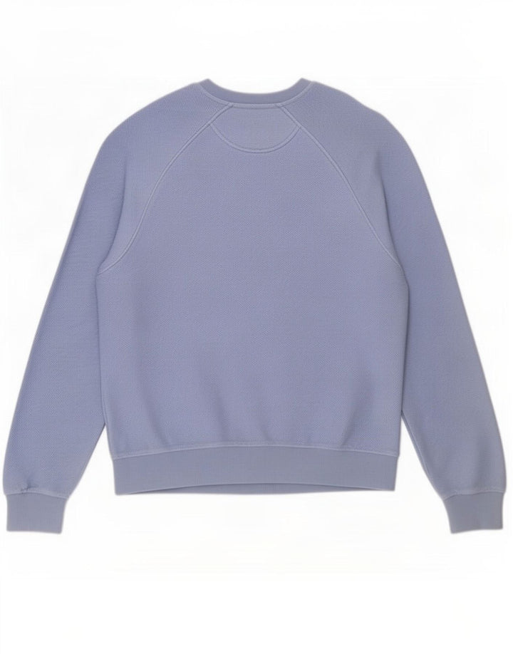 Marks & Spencer Damski sweter oversize UK 10, mały, niebieski, bawełniany