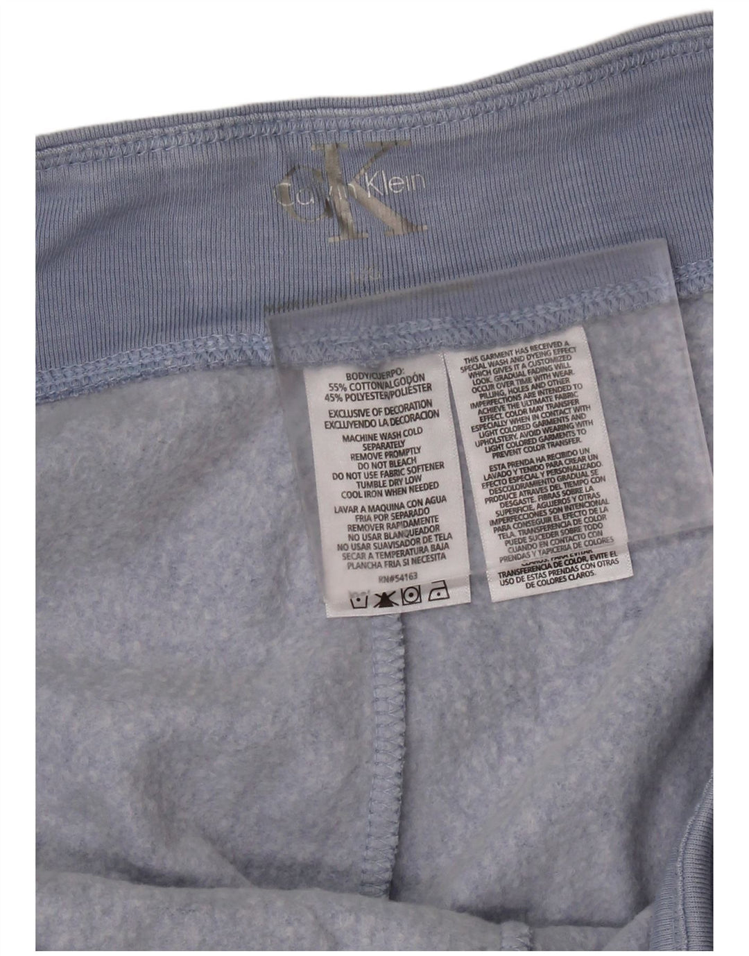 Damskie spodnie dresowe CALVIN KLEIN Capri Joggers UK 16, duże niebieskie