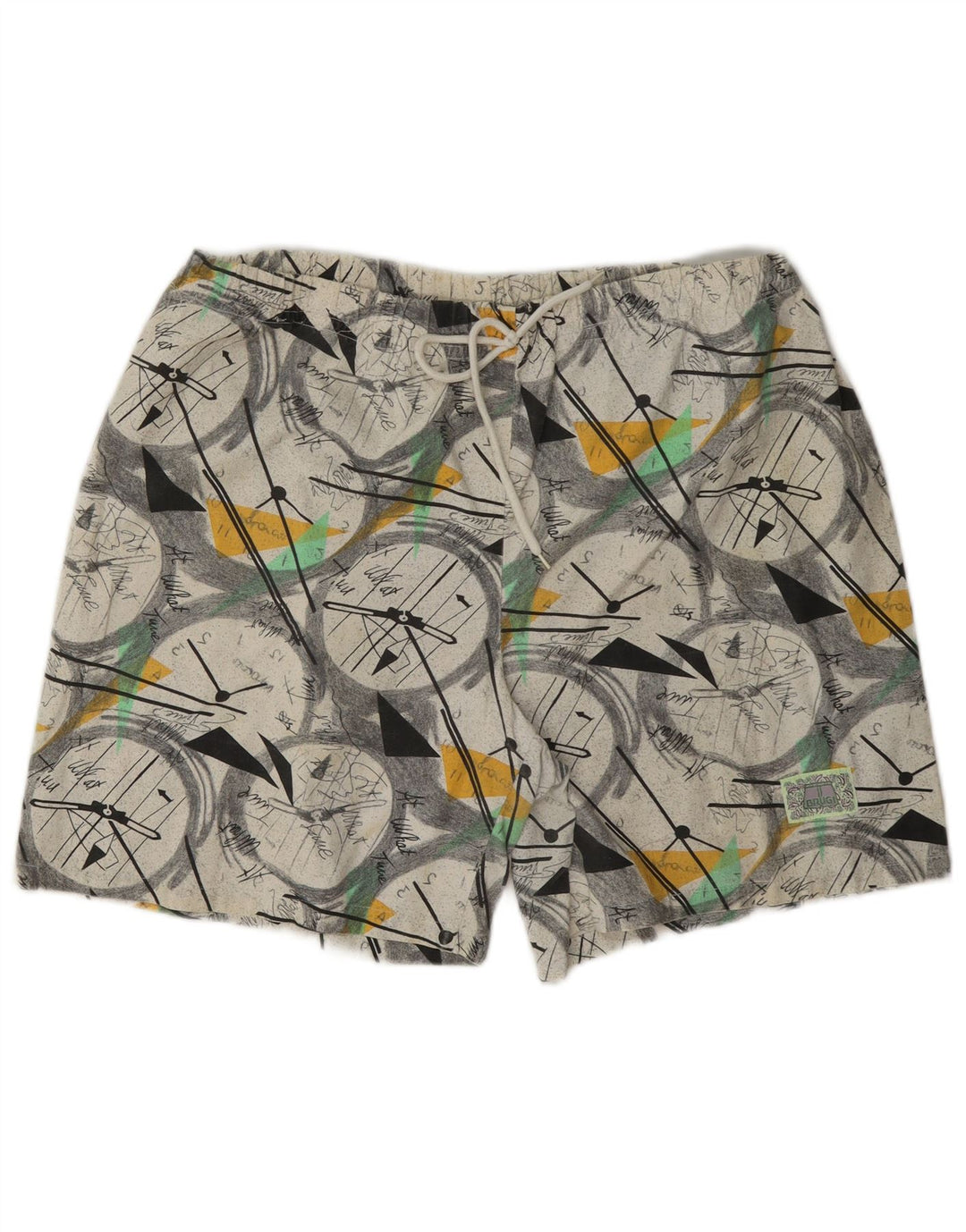 Męskie spodenki sportowe w stylu vintage, duże, wielokolorowe, geometryczne