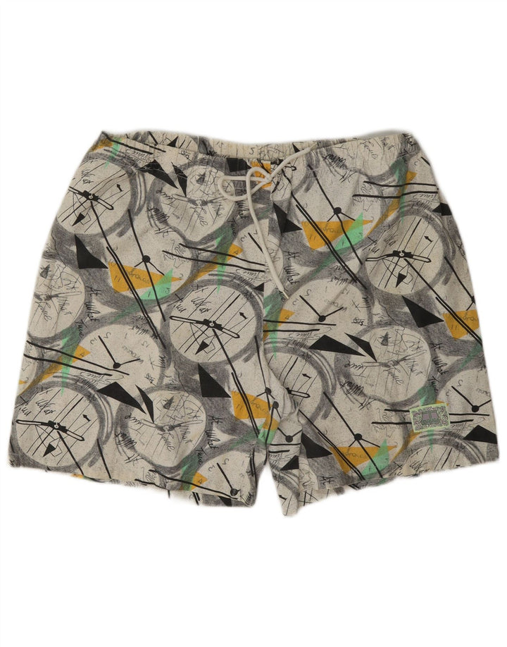 Męskie spodenki sportowe w stylu vintage, duże, wielokolorowe, geometryczne
