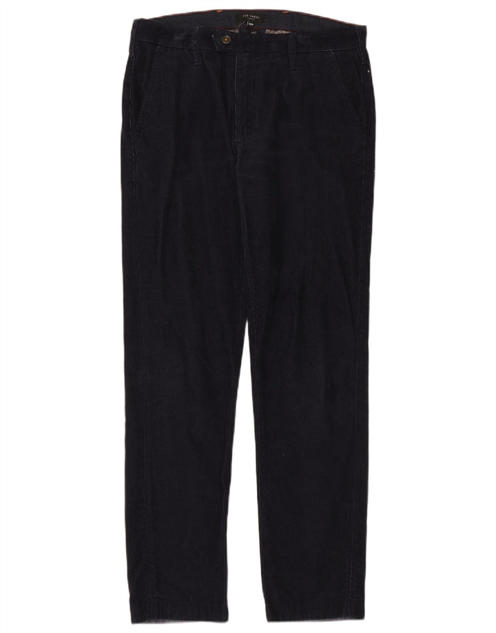 Damskie spodnie sztruksowe Ted Baker W32 L31 Granatowe