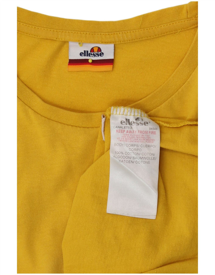 Koszulka męska Ellesse Top, średnia żółta bawełna