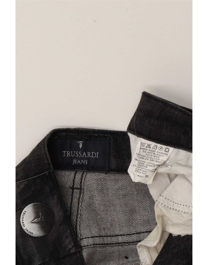 Męskie proste dżinsy Trussardi W34 L33 Szara bawełna