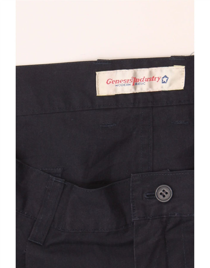 VINTAGE Mens Chino Shorts W36 Large Navy Blue Vintage Vintage and Second-Hand Vintage from Messina Hembry 