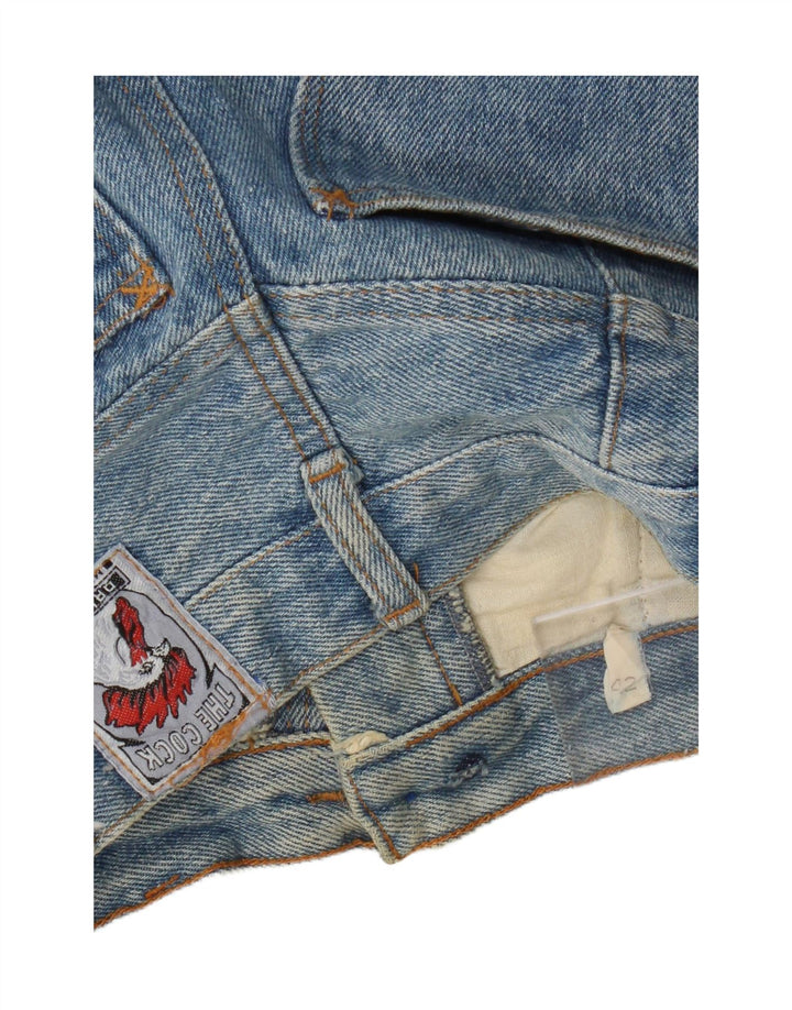 Damska spódnica dżinsowa z wysokim stanem VINTAGE IT 42 Medium W24 niebieska