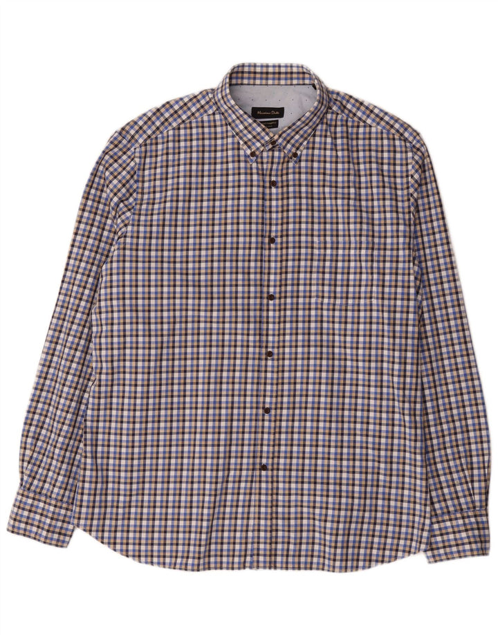 Koszula męska Massimo Dutti 2XL w niebieską kratkę