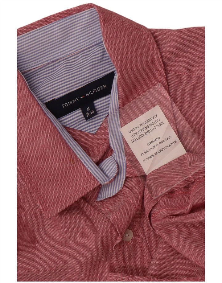 Koszula męska Tommy Hilfiger rozmiar 39/40, bawełniana, średnia czerwona