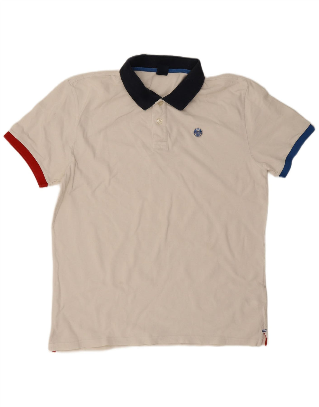 Męska koszulka polo North Sails 2XL w kolorze złamanej bieli, bawełniana