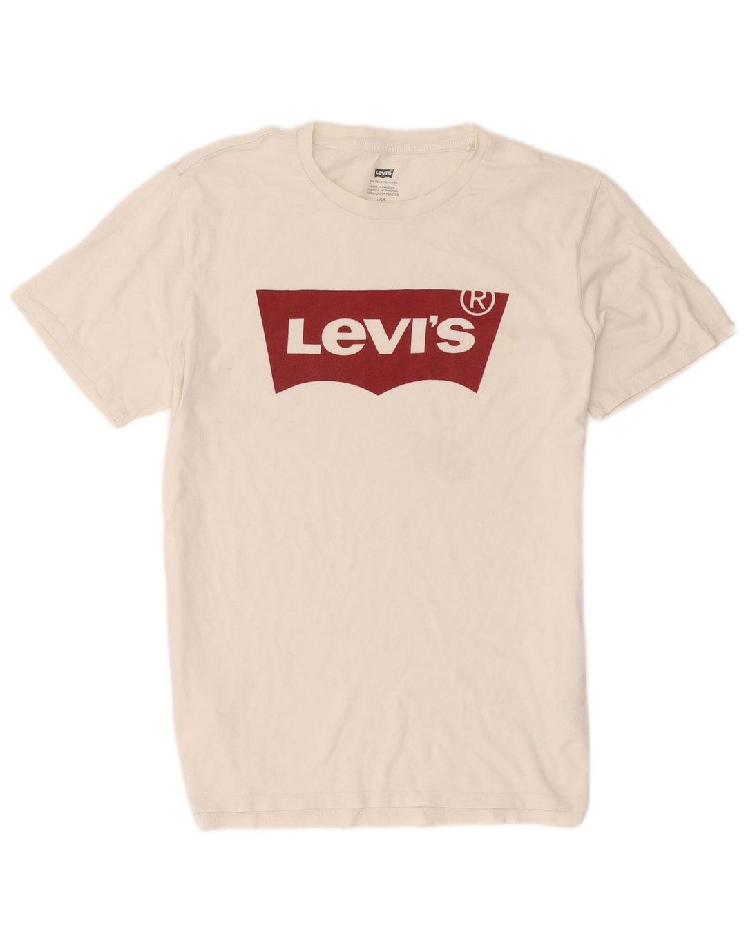 Męski T-shirt z grafiką Levi's, duży, biały, bawełniany