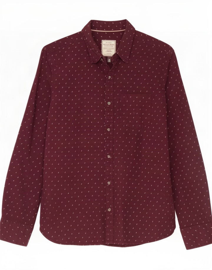 Koszula męska Fat Face Medium Burgundia Spotted Cotton