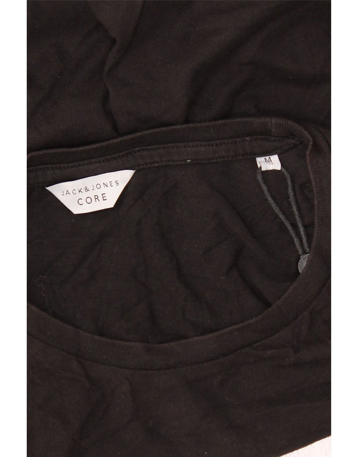 JACK & JONES Mens Graphic T-Shirt Top Medium Black Cotton Vintage Jack & Jones and Second-Hand Jack & Jones from Messina Hembry 