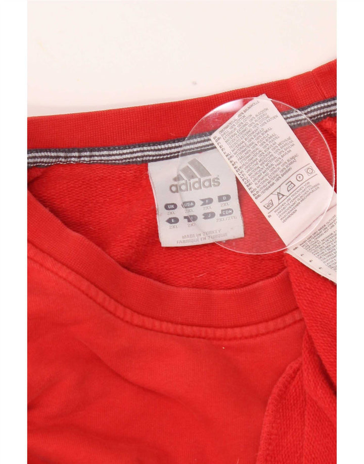 Adidas Męska Bluza Sweter 2XL Czerwona Bawełna