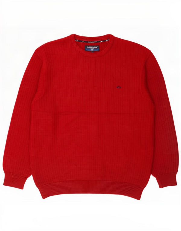 Il Granchio Męski sweter z okrągłym dekoltem XL, bordowy