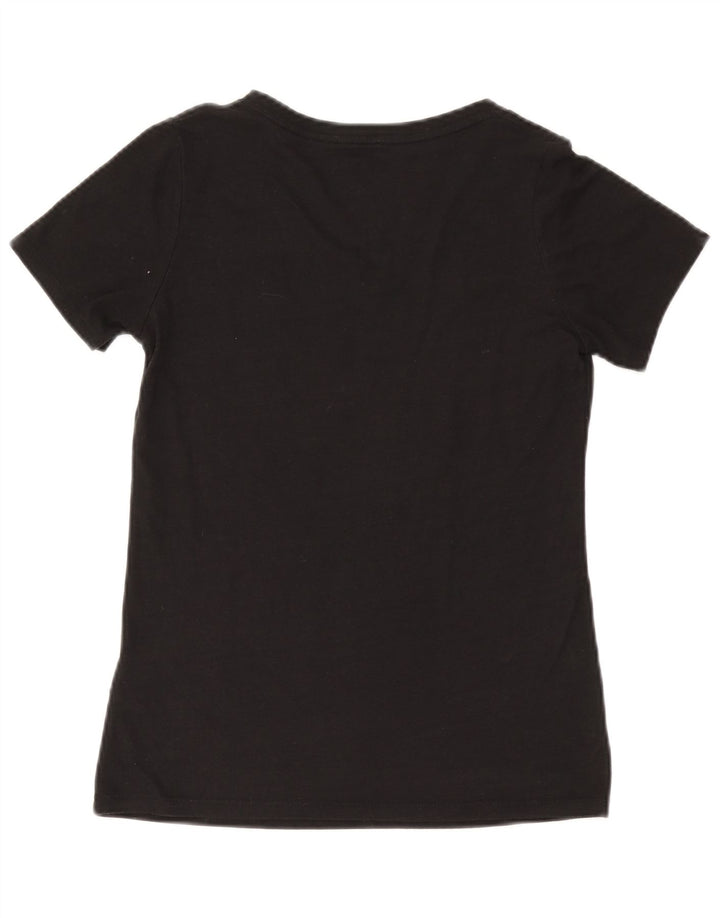 Damski T-shirt NIKE o sportowym kroju z grafiką Top UK 10, mały, czarny poliester