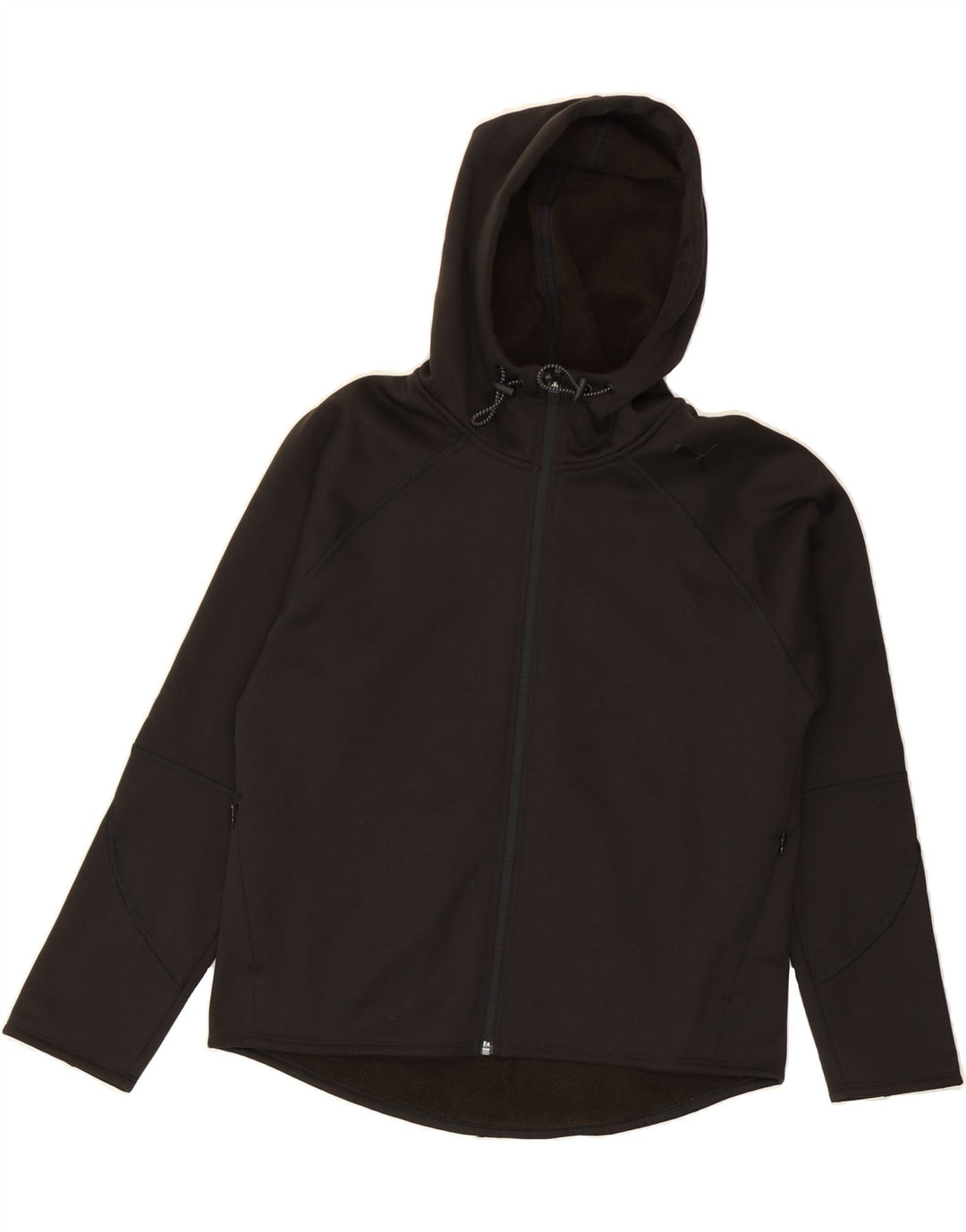 PUMA Womens Hooded Windbreaker Jacket UK 12 Medium  Black Polyester Vintage Puma and Second-Hand Puma from Messina Hembry 