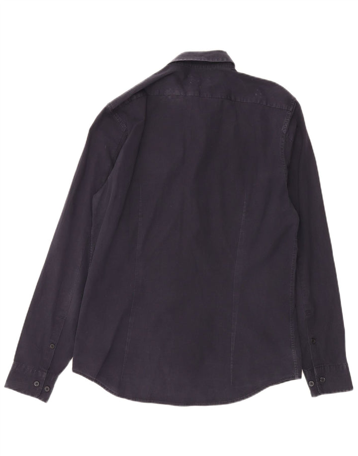 Koszula męska CALVIN KLEIN JEANS, średnia, granatowa, bawełniana