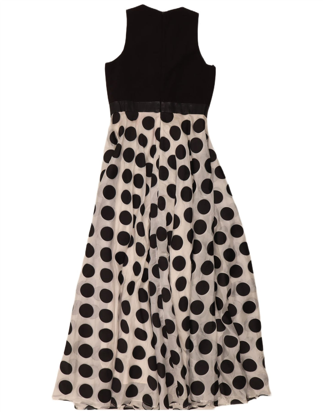 Damska sukienka maxi bez rękawów COAST UK 12 Średni biały poliester w kropki