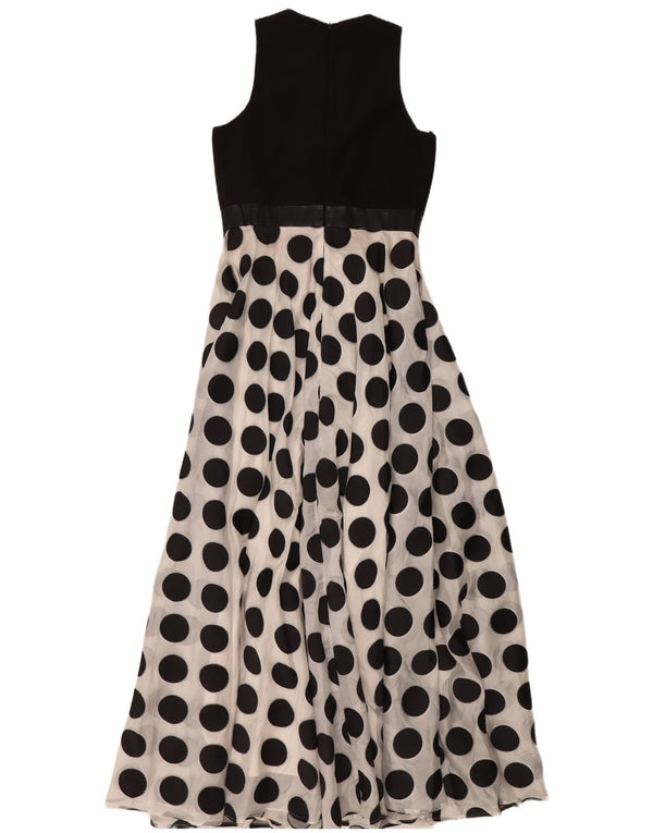 Damska sukienka maxi bez rękawów COAST UK 12 Średni biały poliester w kropki