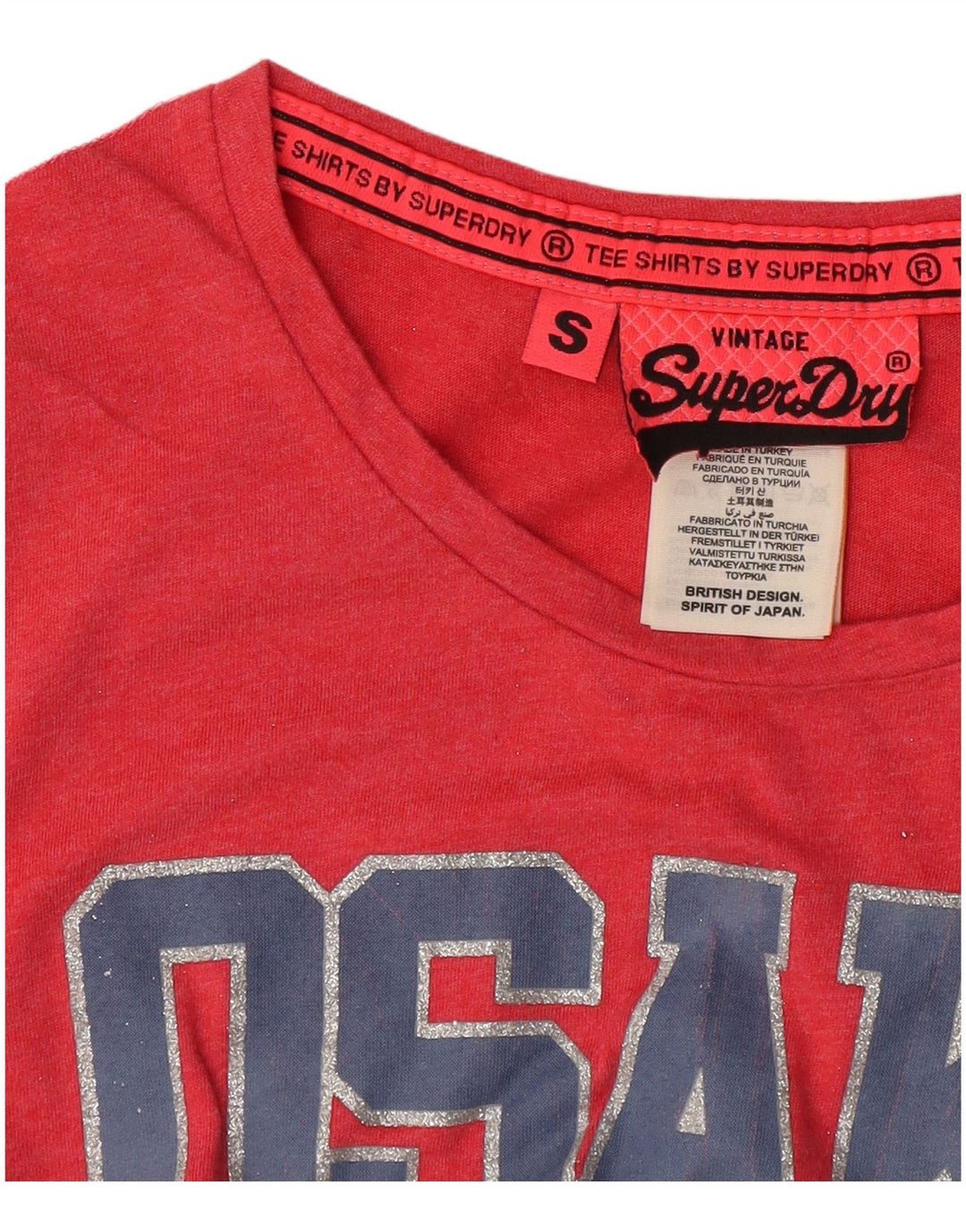 Damski T-shirt z grafiką Superdry Osaka Top UK 10, mały, różowy, bawełniany