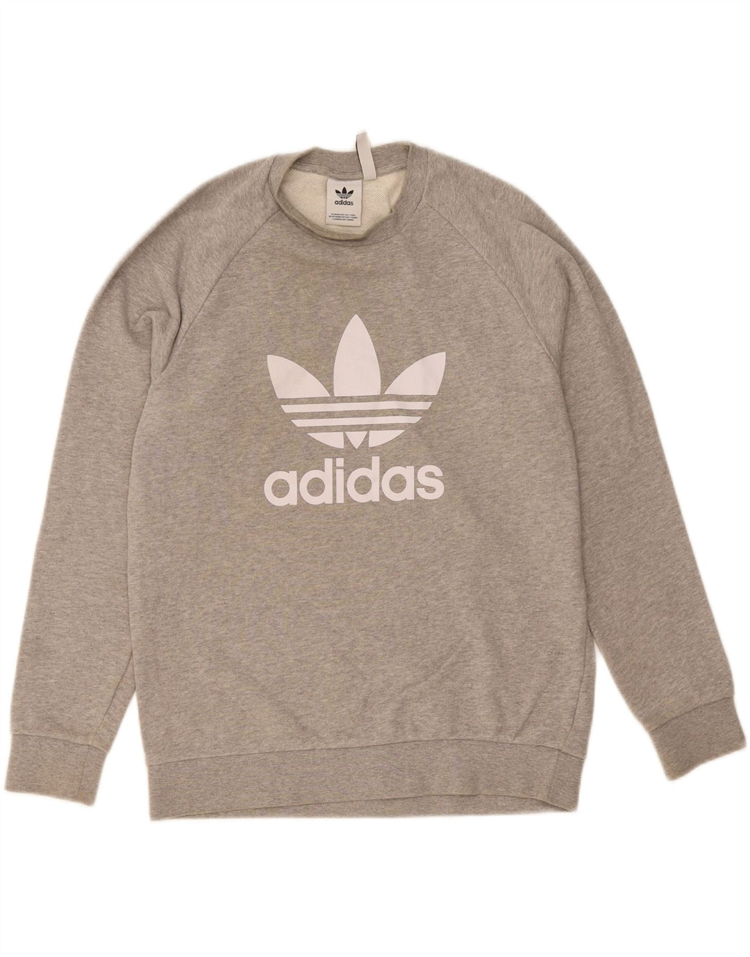 ADIDAS Mens Graphic Sweatshirt Jumper Medium Grey Cotton Vintage Adidas and Second-Hand Adidas from Messina Hembry 