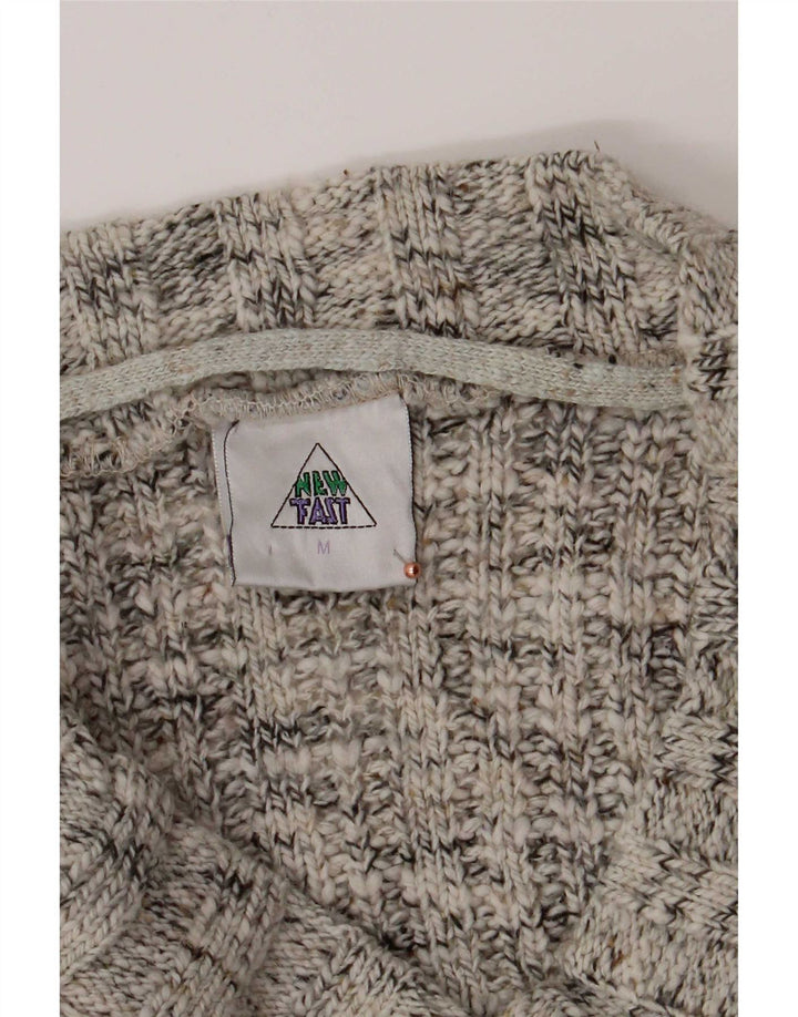 Męski sweter C&A New Fast z dekoltem w kształcie litery V, średnioszary, nakrapiany akryl