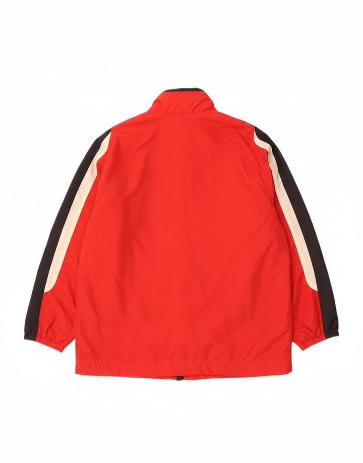 NIKE Boys Rain Jacket 14-15 Years Large Red Colourblock Nylon