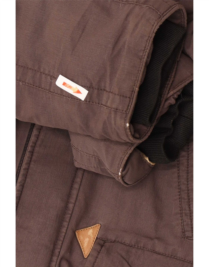 Męska ocieplana kurtka z kapturem Blauer UK 36 Small Brown Poliamid