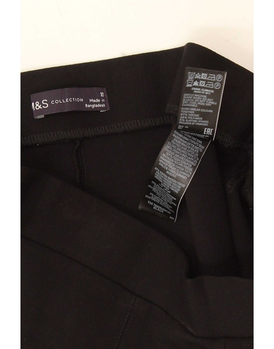 Legginsy damskie Marks & Spencer UK 10 Small, czarna wiskoza