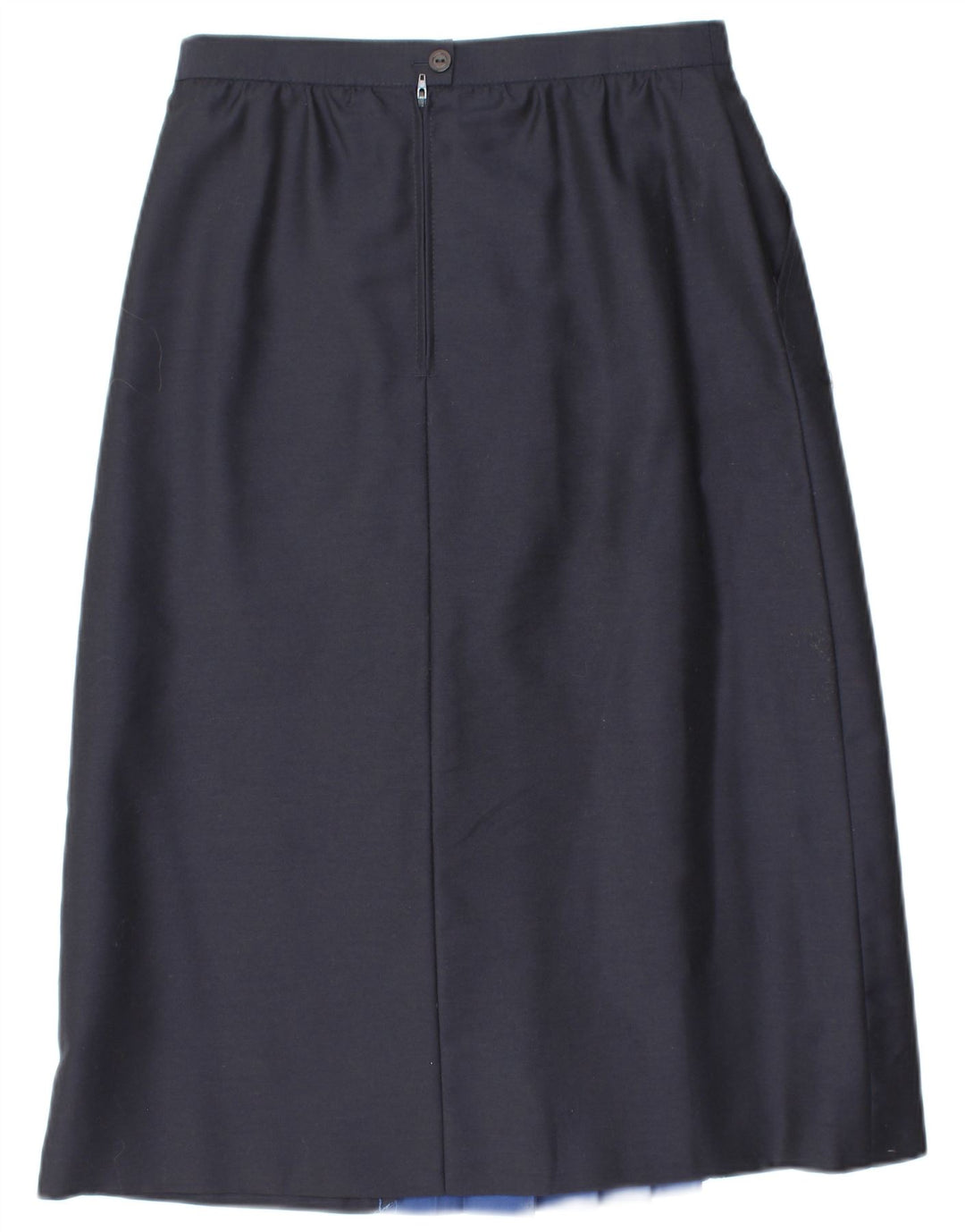 VINTAGE Damska spódnica w kształcie litery A z wysokim stanem EU 38 Medium W28 Granatowa